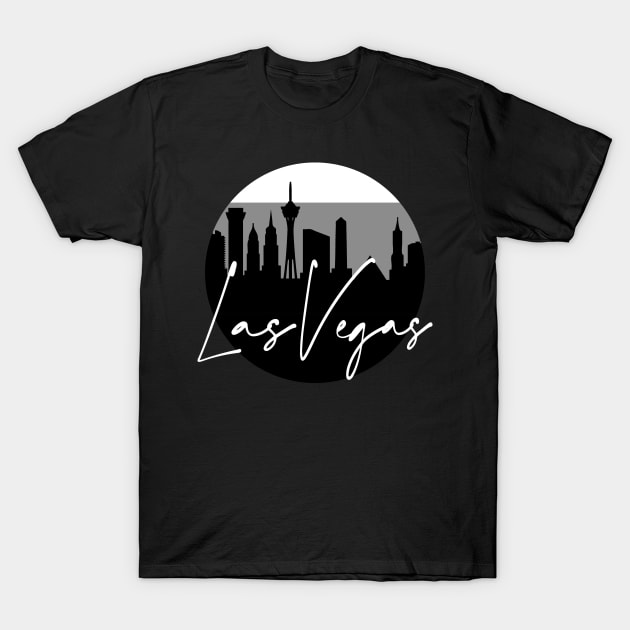 Las Vegas Skyline Football Colors T-Shirt by funandgames